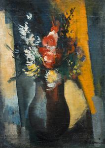 MAURICE DE VLAMINCK - Fleurs dans un vase - oil on canvas - 21 1/4 x 15 in.