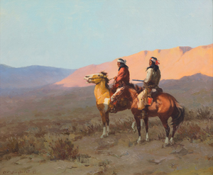 OLAF WIEGHORST - Apaches - oil on canvas - 20 x 24 in.