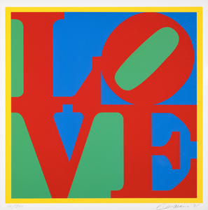 <div><font face=Lato size=3 color="#191919">Robert Indiana’s <em>Heliotherapy</em> reimagines his iconic <em>LOVE</em> motif through a vision of renewal and optimism. Created in 1995, the title refers to sunlight as a source of healing, reflecting Indiana’s desire late in life to revisit his 1960s antiwar symbol with a message of hope and compassion. He enriched the original reds, greens, and blues with radiant bands of yellow, transforming his emblem of love into one of light, warmth, and restoration.</font></div><br><br><div>&nbsp;</div><br><br><div><font face=Lato size=3 color="#191919">The composition echoes Indiana’s celebrated 1965 <em>LOVE</em> Christmas card for the Museum of Modern Art, the image that made him a household name. With its vivid palette and spiritual depth, <em>Heliotherapy</em> stands as a late reflection on love as both universal and curative. Comparable works are held in the collections of the Museum of Modern Art and the Smithsonian American Art Museum, underscoring the enduring legacy of Indiana’s most iconic image.</font></div>