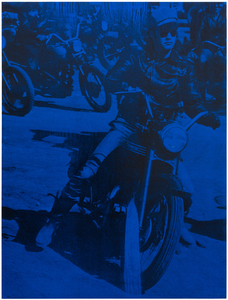 RUSSELL YOUNG - Brando Bike - screenprint on linen - 62 x 48 in.