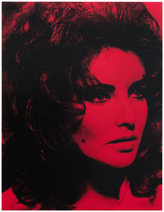 RUSSELL YOUNG - Elizabeth Taylor Portrait - screenprint on linen - 62 x 48 in.
