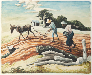 THOMAS HART BENTON-Planting (Spring Plowing)