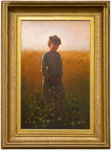 WINSLOW HOMER-In the Wheatfield (Girl Standing in a Wheat Field)