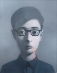 <div><font face=Aptos size=3 color=black>Chinese contemporary artist Zhang Xiaogang is renowned for his portraits that explore themes of memory, identity, and the collective experiences shaped by China's socio-political history. When China's art scene shifted toward deeper introspection following the 1989 Tiananmen Square incident, Zhang sought a modern artistic language to express personal and historical narratives. His breakthrough arrived with the era-defining <em>Bloodline: Big Family series</em>, inspired by old family photographs, which became central to his work.</font></div>
<br>
<br><div> </div>
<br>
<br><div><font face=Aptos size=3 color=black>Zhang's portraits, such as "<em>Portrait of a Boy</em>," bear the influence of Gerhard Richter's 1960s photo paintings, particularly in the soft, contour-dissolving technique. Yet, Zhang magnifies this effect by dramatically enlarging his postcard-sized source photographs into monumental works that deepen the emotional resonance of his subjects. The style is hauntingly ethereal, with its softened contours and muted palette evoking emotional distance and suppressed tension, an isolated figure suspended between memory and reality. A faint red discharge emanates from the corner of the mouth, trailing over the chin and neck, symbolizing the inescapable ties of family bloodlines. Given Zhang's personal experiences during the Cultural Revolution, this red mark seems to carry the weight of personal and collective struggle, adding a layer of political commentary to his otherwise introspective work. Through these subtle but poignant symbols, Zhang Xiaogang remains a vital voice in contemporary art, addressing the intersections of personal identity and national trauma.</font></div>