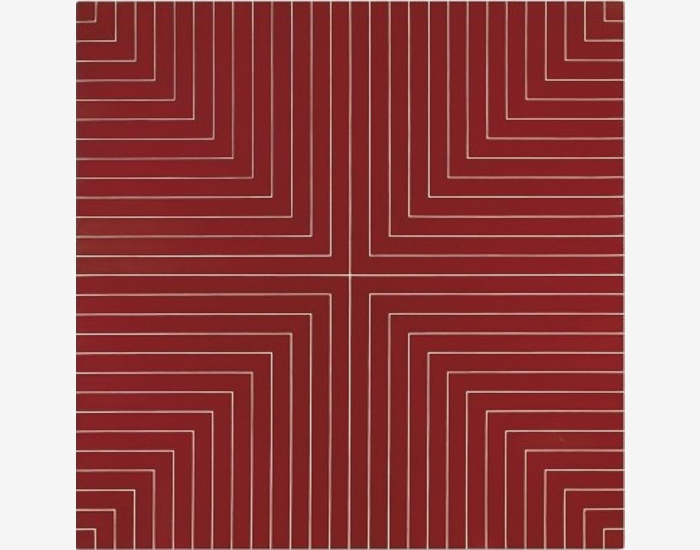 Stella_TopAuction2 "Delaware Crossing" (1961), alquídica sobre lienzo, 77 x 77 pulg. Vendido en Sotheby's Nueva York: 04 de noviembre de 2015 por 13.690.000 USD