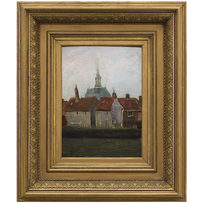 43378, Van Gogh, Die neue Kirche und die alten Häuser in Den Haag