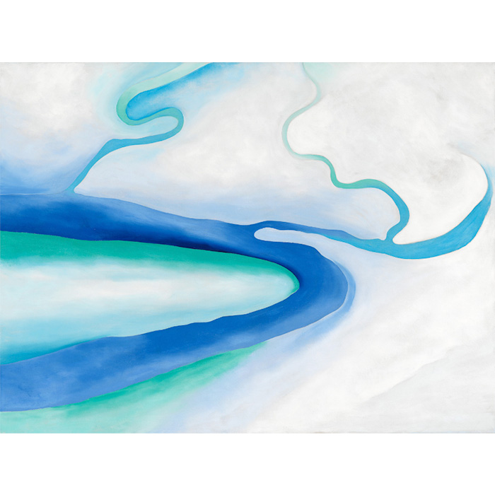 Georgia O’Keeffe, “It Was Blue and Green”, 1960, oil on linen, Whitney Museum of American Art, New York
